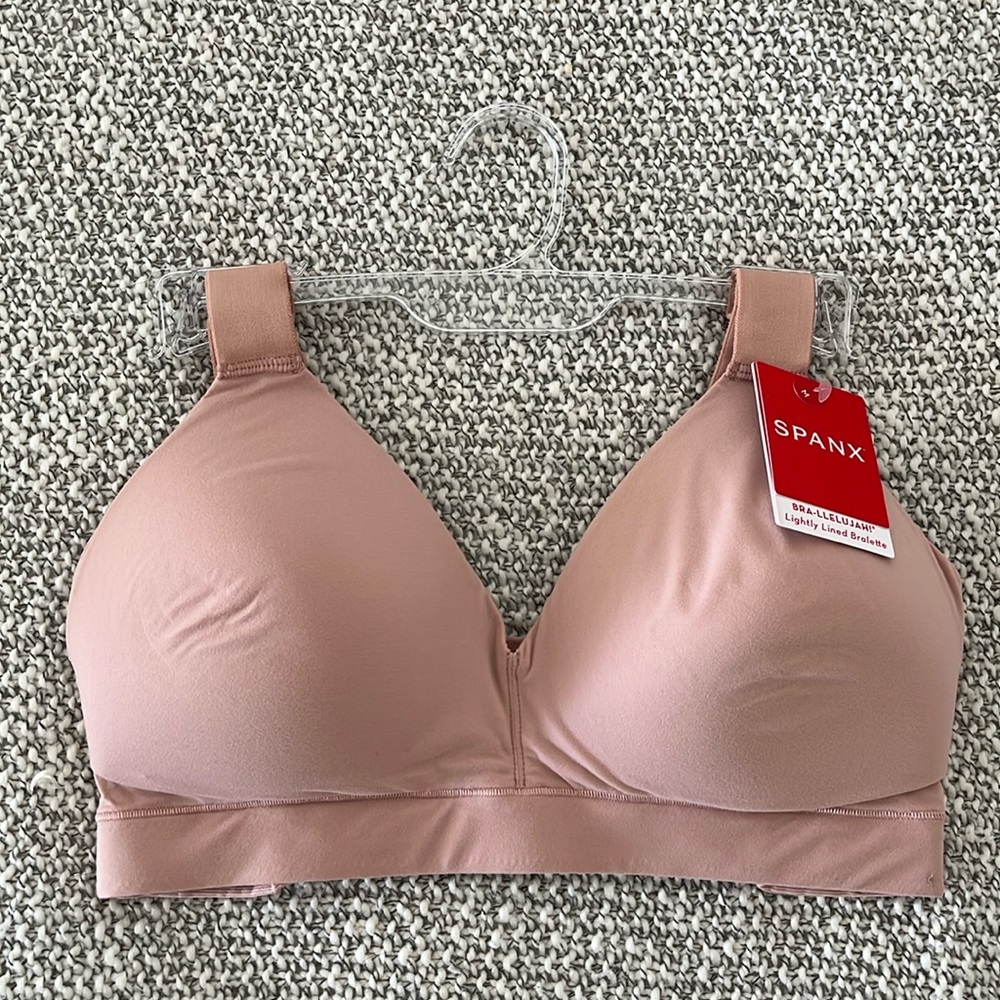 NWT Spanx Bra-Llelujah! Lightly Lined Bralette - Medium, Vintage Rose